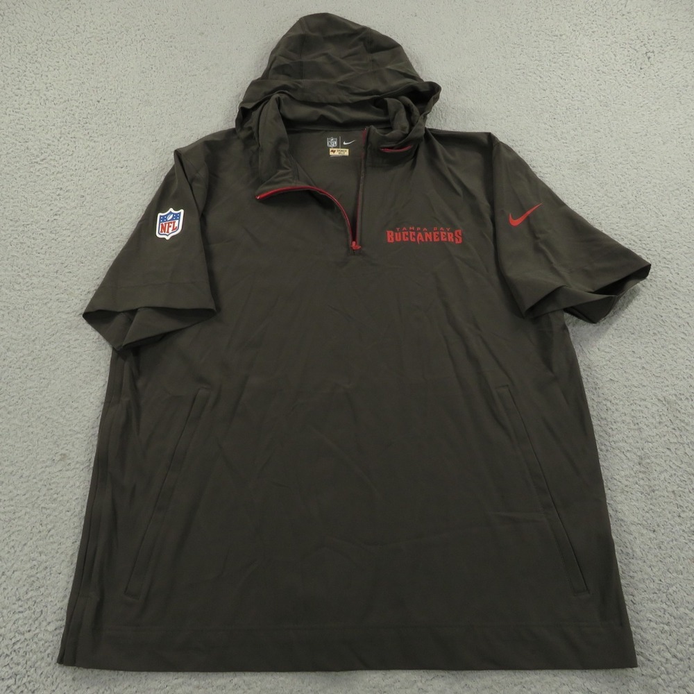 Nike Tampa Bay Buccaneers Jacket Mens XL Gray Team Issued On Field Hooded Zip